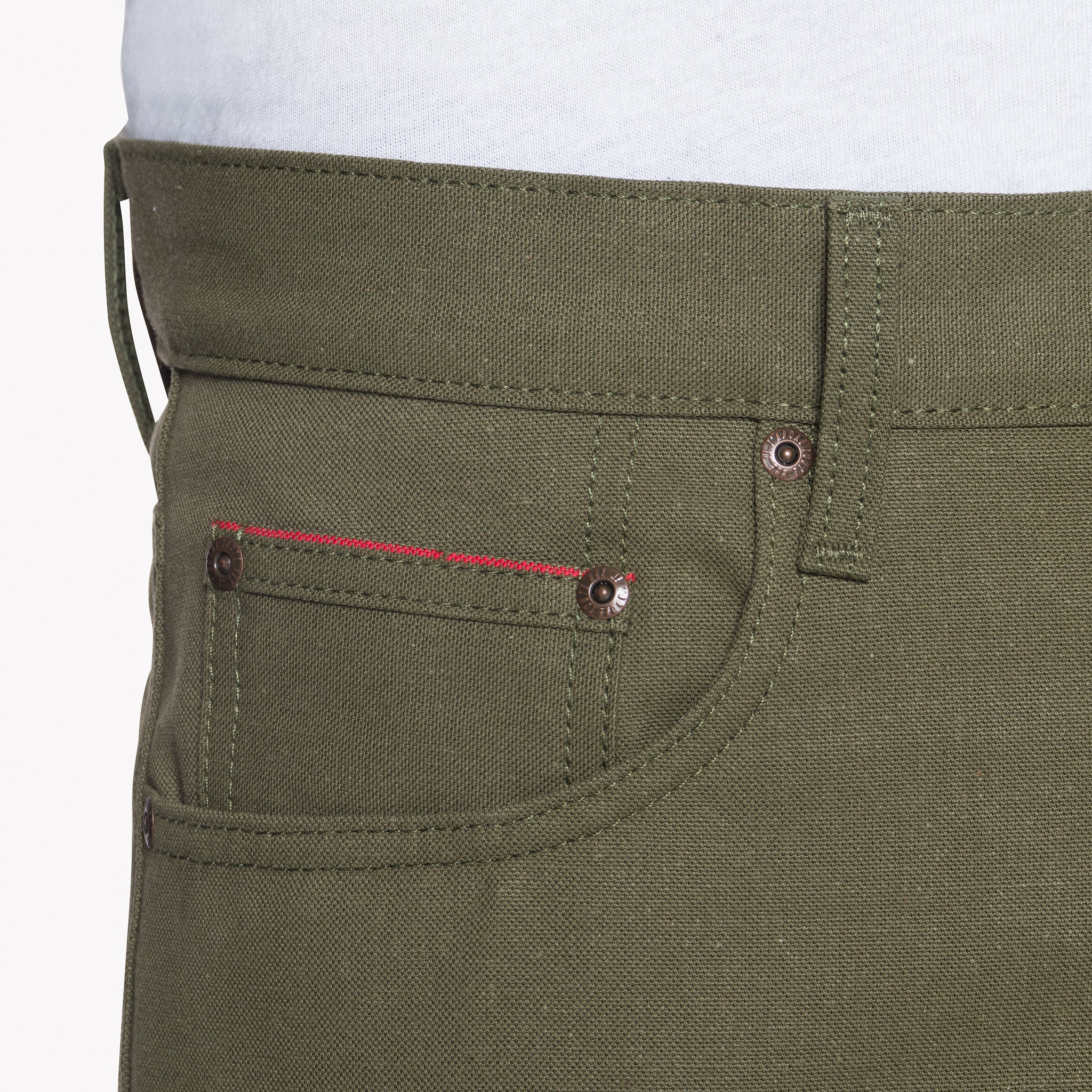 Easy Guy - Army Green Duck Selvedge by Naked & Famous Denim