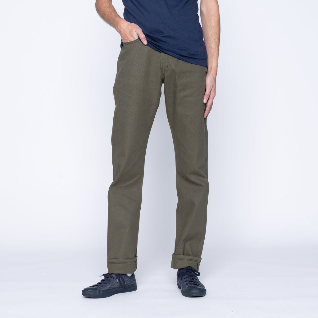 True Guy - Army Green Duck Selvedge by Naked & Famous Denim