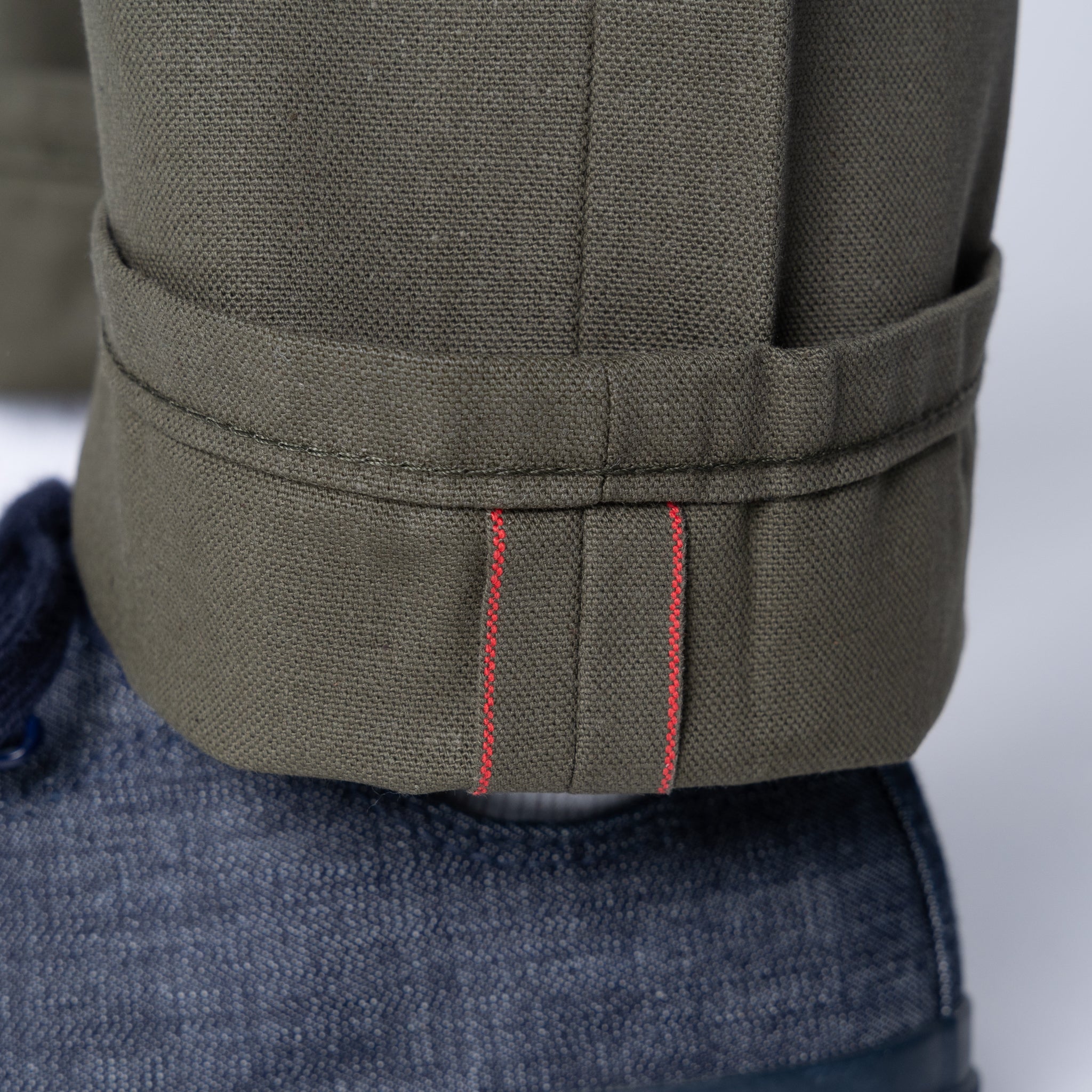 True Guy - Army Green Duck Selvedge by Naked & Famous Denim