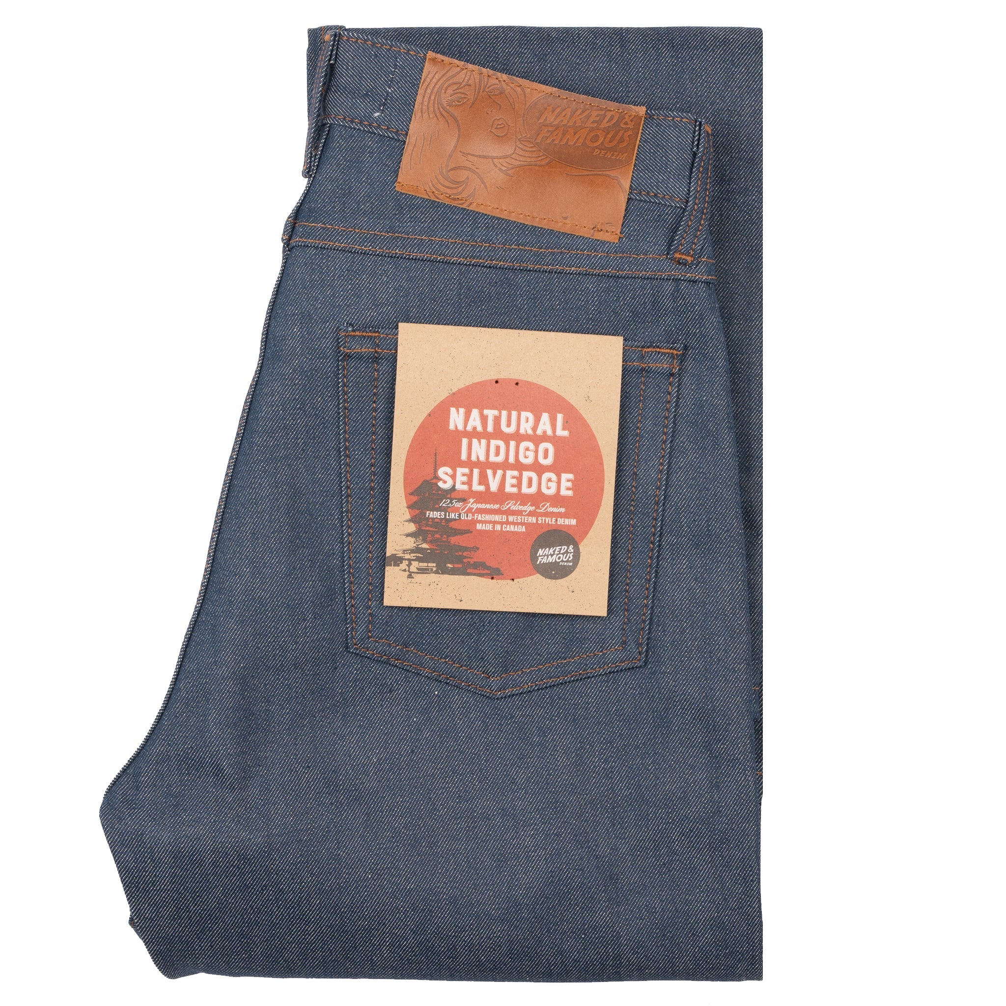 Naked & hotsell Damous Denim Super Guy Straight Leg Blue Selvedge Jeans