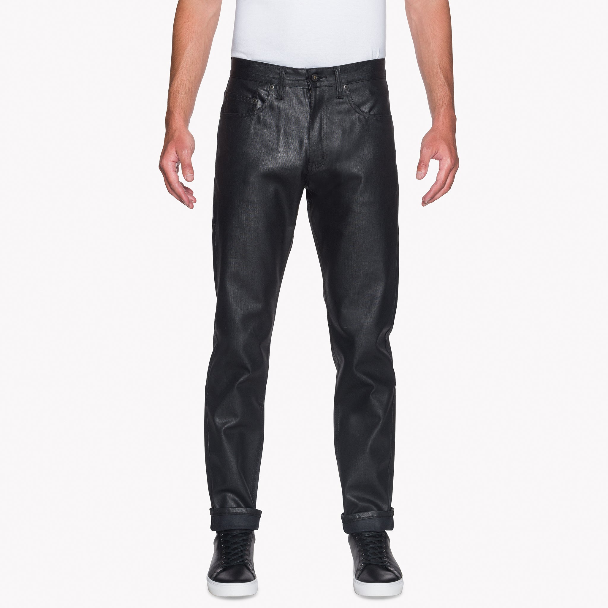 Easy Guy - Wax Coated Black Stretch | Naked & Famous Denim – Naked