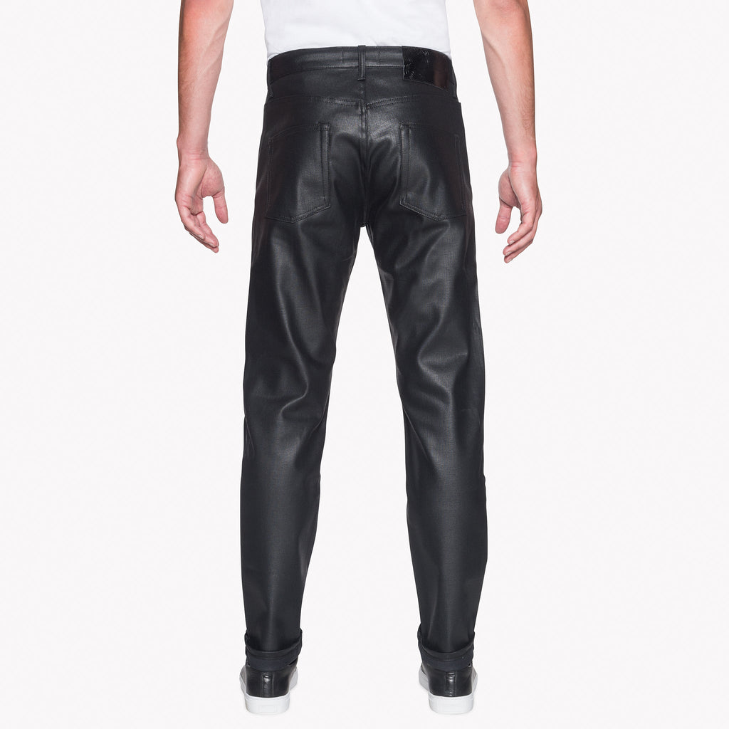 Easy Guy - Wax Coated Black Stretch by Naked & Famous Denim