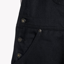Load image into Gallery viewer, Weird Guy Overalls - Black Solid Selvedge | Naked &amp; Famous Denim
