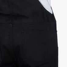 Load image into Gallery viewer, Weird Guy Overalls - Black Solid Selvedge | Naked &amp; Famous Denim
