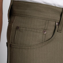 Load image into Gallery viewer, Easy Guy - Army HBT - Olive Drab | Naked &amp; Famous Denim
