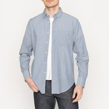 Load image into Gallery viewer, Easy Shirt - Organic Cotton Dobby - Blue | Naked &amp; Famous Denim
