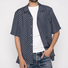 Load image into Gallery viewer, Aloha Shirt - Weave Print - Navy | Naked &amp; Famous Denim

