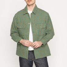 Load image into Gallery viewer, Over Shirt - Yarn Dyed Double Cloth - Green | Naked &amp; Famous Denim
