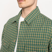 Load image into Gallery viewer, Over Shirt - Yarn Dyed Double Cloth - Green | Naked &amp; Famous Denim
