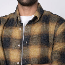 Load image into Gallery viewer, Easy Shirt - Tweedy Cotton Vintage Brushed - Yellow | Naked &amp; Famous Denim
