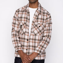 Load image into Gallery viewer, Work Shirt - Triple Yarn Twill Check Brush - Beige | Naked &amp; Famous Denim
