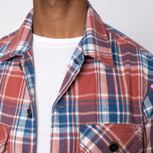 Load image into Gallery viewer, Work Shirt - Triple Yarn Twill Check Brush - Red | Naked &amp; Famous Denim
