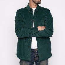 Load image into Gallery viewer, Easy Shirt - Cotton Dyed Corduroy - Green | Naked &amp; Famous Denim
