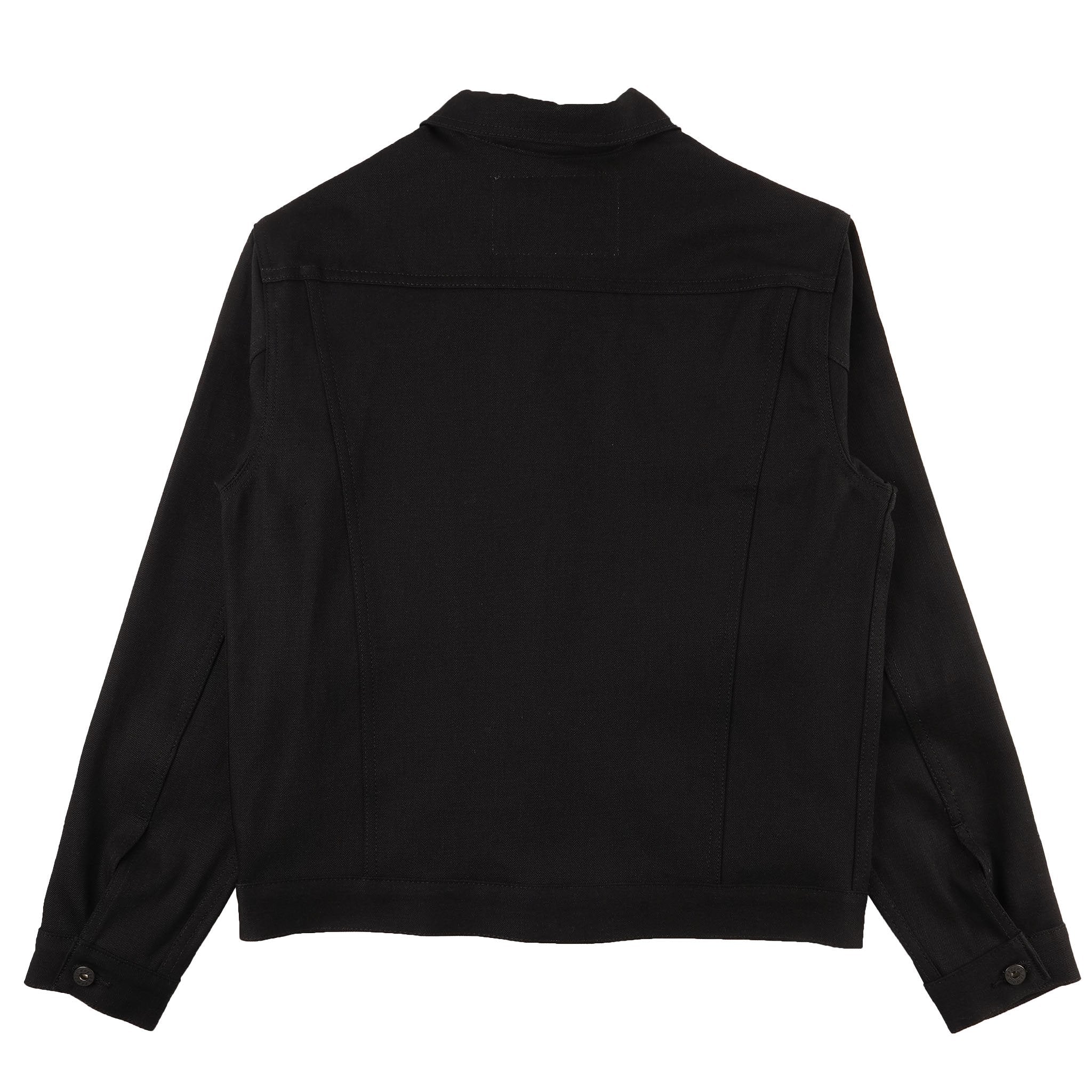 Stealth Pocket Denim Jacket - Solid Black Selvedge | Naked