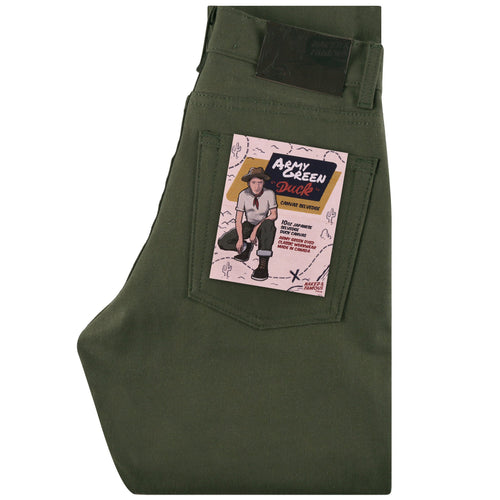 Max - Army Green Duck Selvedge