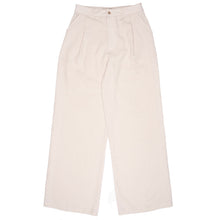 Load image into Gallery viewer, Relaxed Pleated Trouser - French Linen Fine Canvas - Ecru | Naked &amp; Famous Denim
