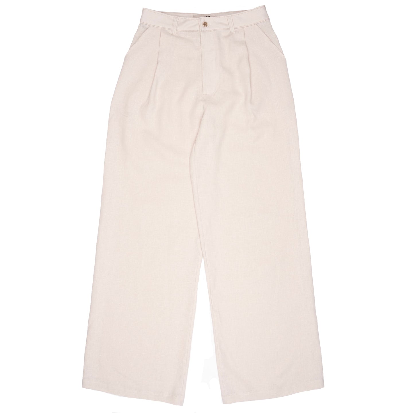 Relaxed Pleated Trouser - French Linen Fine Canvas - Ecru | Naked & Famous Denim