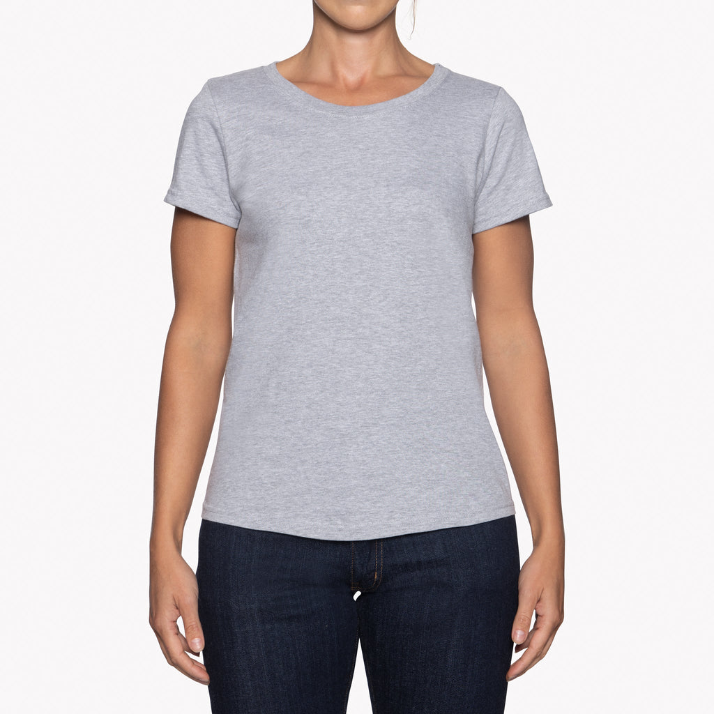 Women's - Circular Knit Ballet Tee - Double Ring-Spun Cotton - White by Naked & Famous Denim