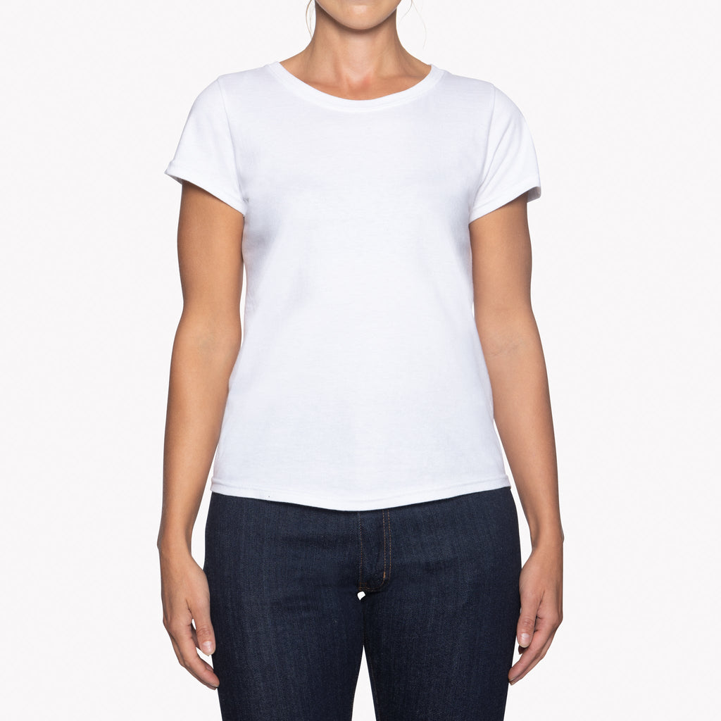 Women's - Circular Knit Ballet Tee - Double Ring-Spun Cotton - Black by Naked & Famous Denim