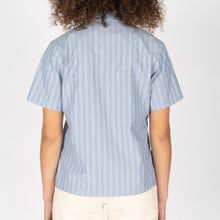 Load image into Gallery viewer, Camp Collar Shirt - Vintage Dobby Stripes - Pale Blue
