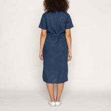 Load image into Gallery viewer, Aloha Dress - French Linen Fine Canvas - Blue | Naked &amp; Famous Denim
