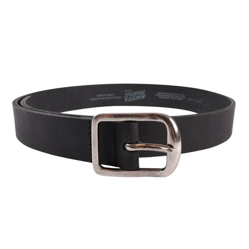 Thick 7mm Leather Belt - Black | Naked & Famous DenimThick Belt - Thick Bovine Leather - Black Media 1 of 2