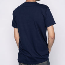 Load image into Gallery viewer, Pocket Tee - Navy + Bandana Cloth - Brown | Naked &amp; Famous Denim
