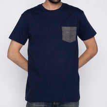Load image into Gallery viewer, Pocket Tee - Navy + Kimono Print - Scales | Naked &amp; Famous Denim
