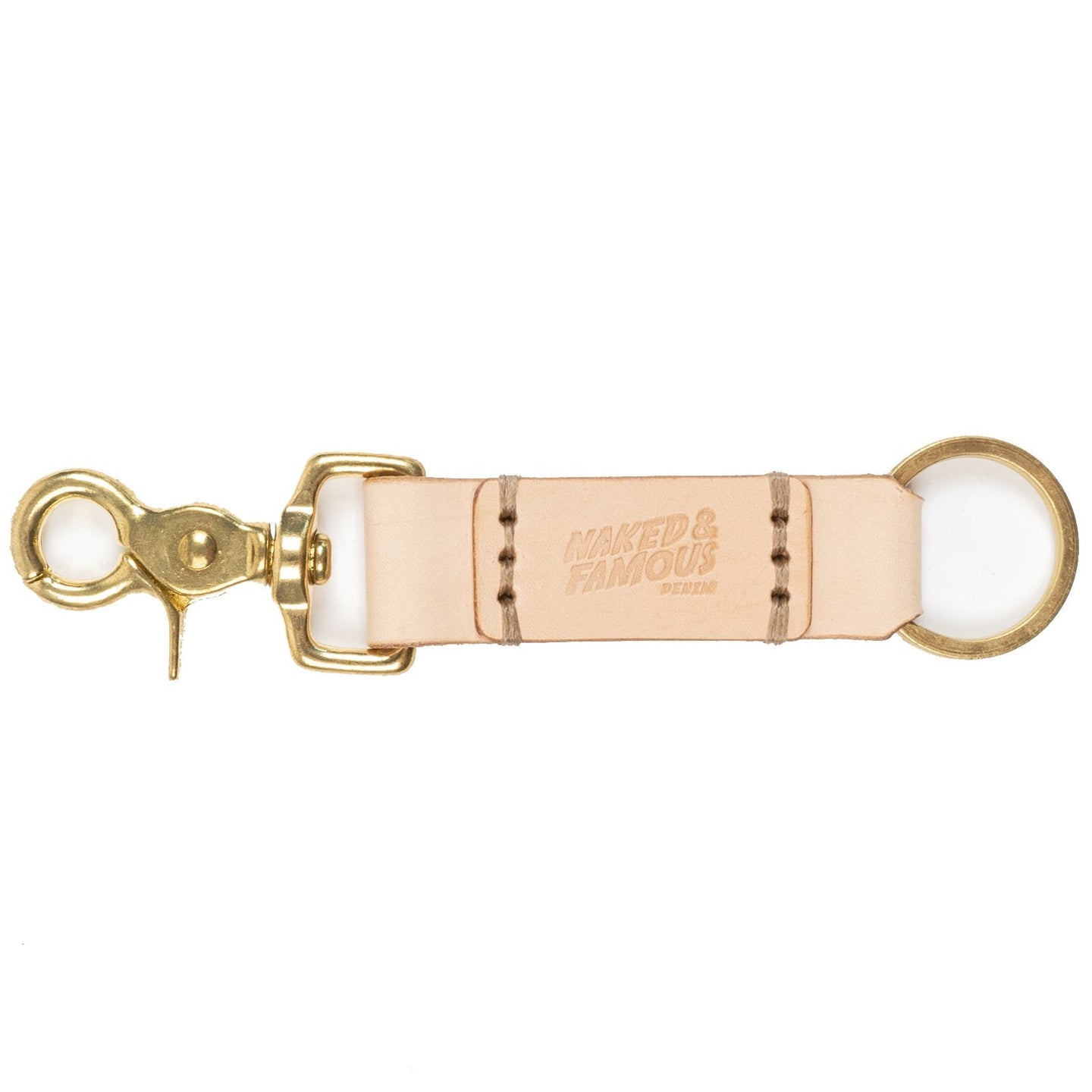  Key Chain - Bovine Leather - Natural | Naked & Famous Denim