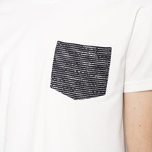 Load image into Gallery viewer, Pocket Tee - White - Slub Sashiko Denim | Naked &amp; Famous Denim
