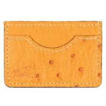 Load image into Gallery viewer, Card Case - Exotic Ostrich Leather - Tan
