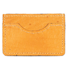 Load image into Gallery viewer, Card Case - Exotic Ostrich Leather - Tan
